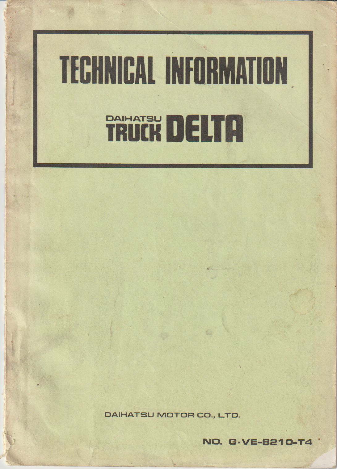 Daihatsu Delta Truck Technical Information: Has Wiring Diagrams (image for) Daihatsu Delta Truck Technical Information: Has Wiring Diagrams